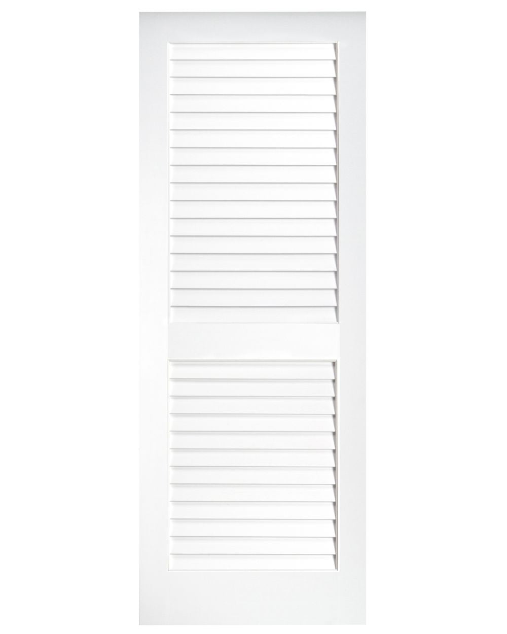 Two Plantation Louver Panel Interior Door (Primed)