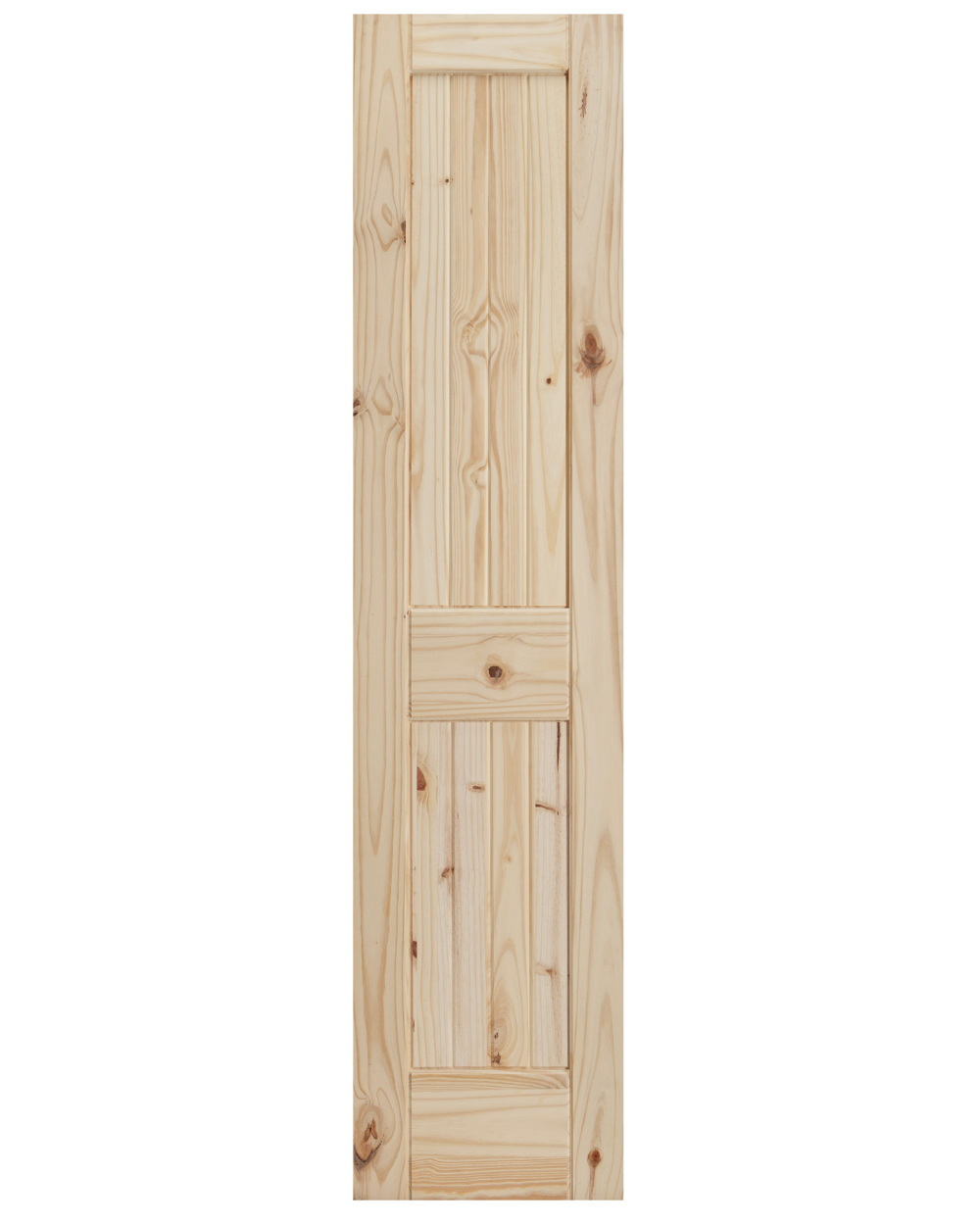 2 Panel Square Top V-Groove Knotty Pine Interior Door