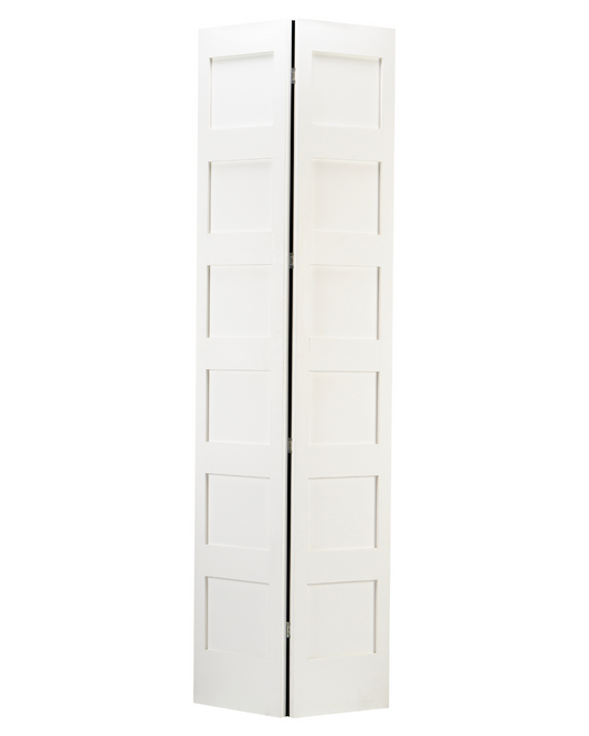 6 Panel Shaker Style Bifold Door