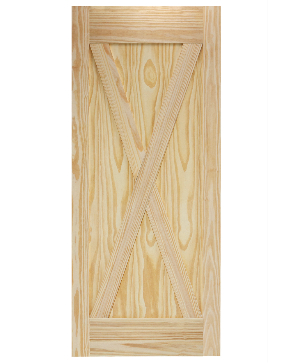 x-Brace Wood Barn Door Fully Assembled