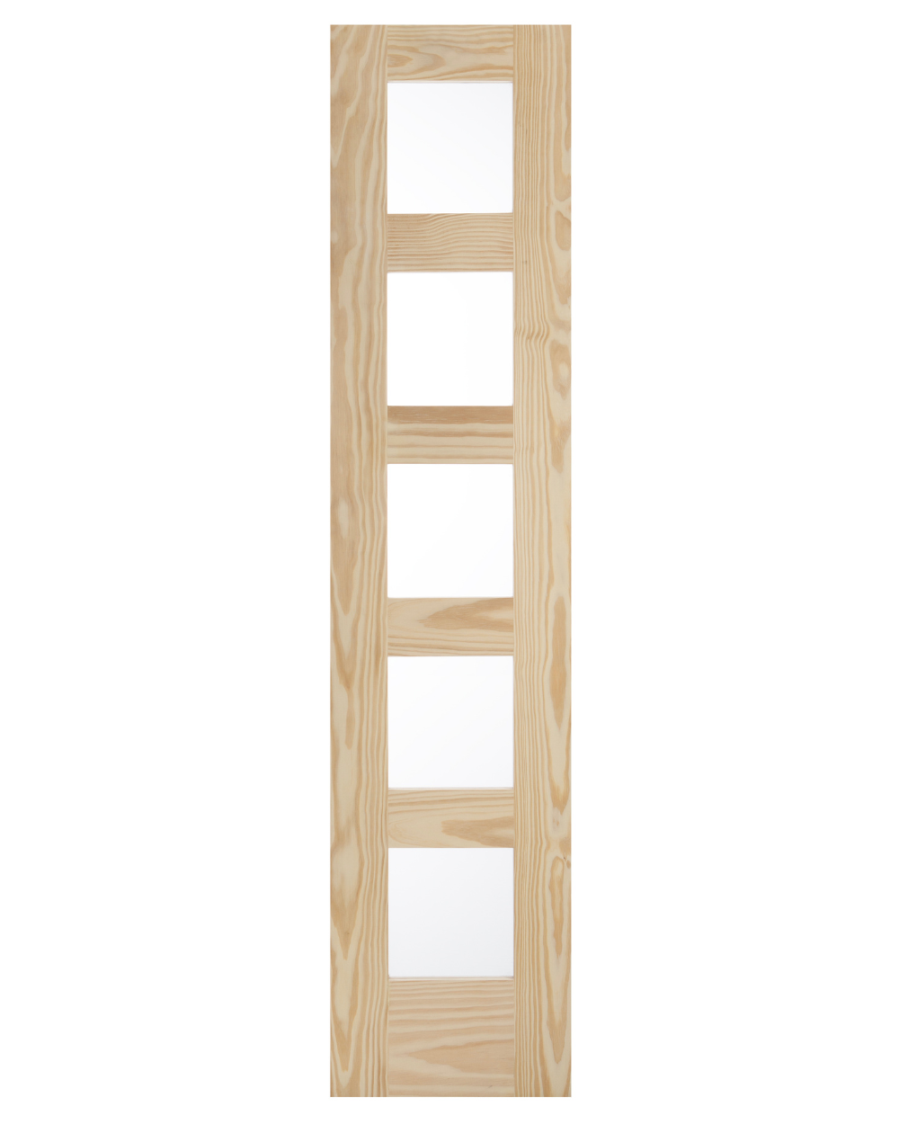 Five Clear Glass Panel Shaker Interior Door