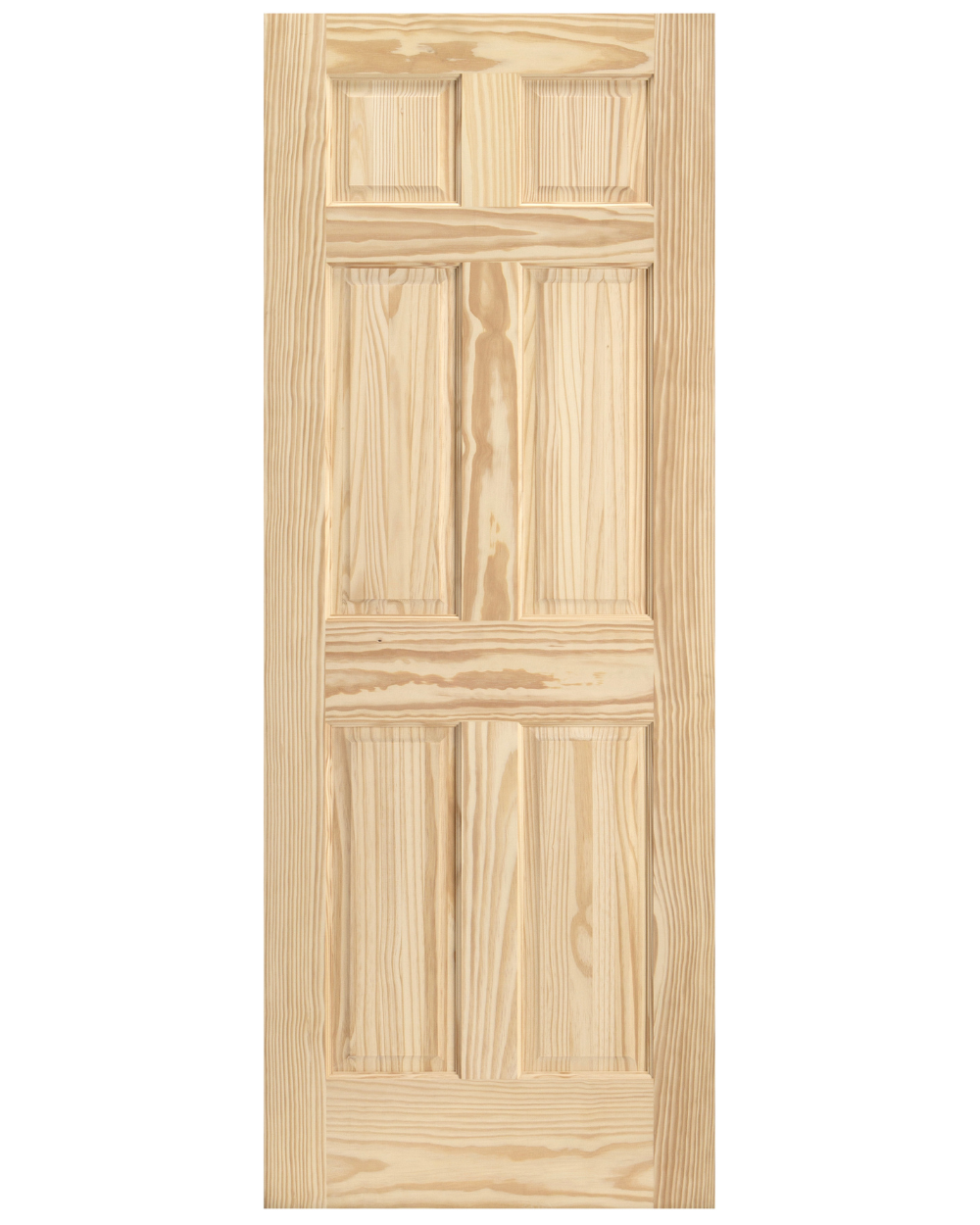 Raised Single Hip 6 Panel Pine Interior Door