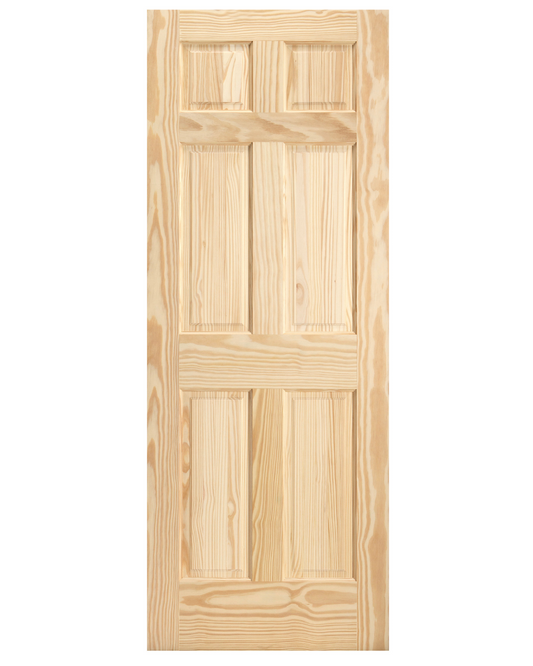 Raised Double Hip 6 Panel Pine Interior Door