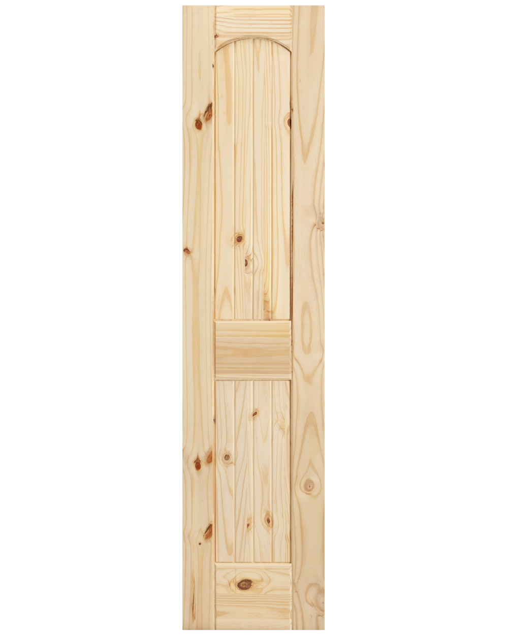 2 Panel Arch Top V-Groove Knotty Pine Interior Door – Summit Building ...